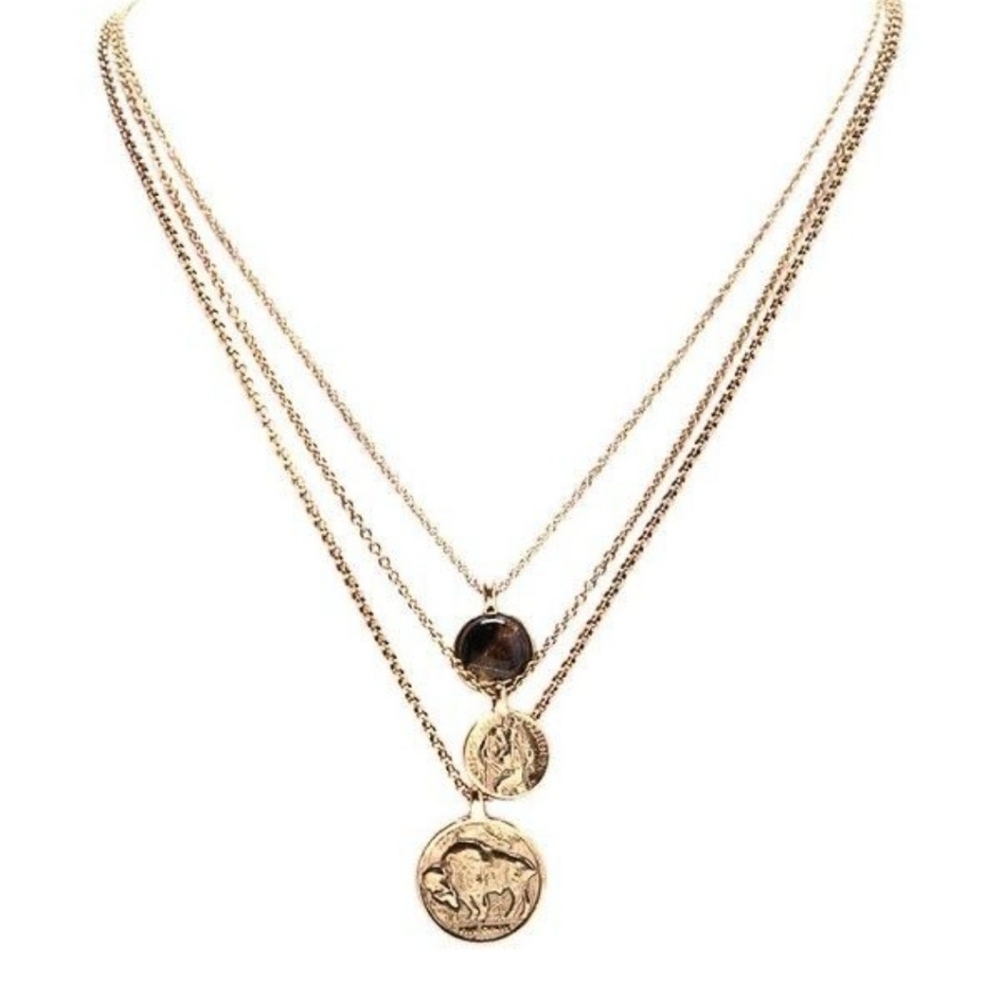 Erin Wasson Rare Low Luv Three Charm Necklace New